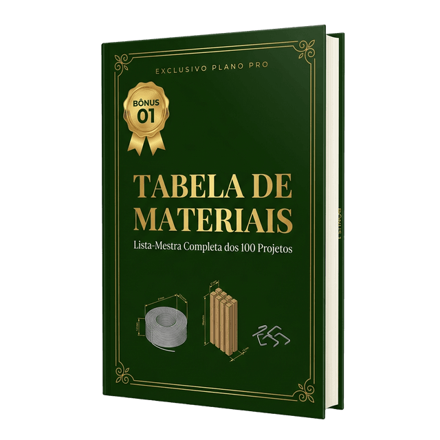 Mão segurando Tabela de Materiais